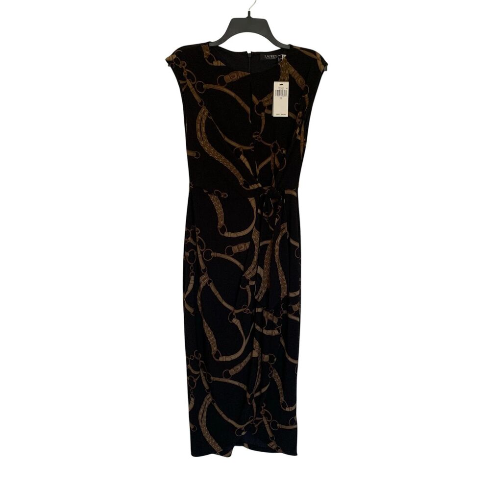 Lauren Ralph Lauren Women’s NWT sleeveless dress black & tan women’s size 6